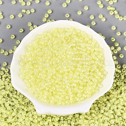 Fgbガラスシードビーズ  光沢のある内側の色  グレードA  ラウンド  きいろ  6/0  4x3mm  穴：1.2~1.4mm  約6400個/ポンド&nbsp;SEED-Q040-08A-02