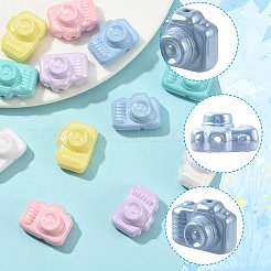 12шт 6 цвета непрозрачные акриловые бусины&nbsp;MACR-FS0002-32