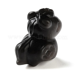 Obsidianperlen mit natürlichem Silberglanz&nbsp;GG-G004-01F