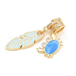 Pendentifs en laiton zircon cubique transparent&nbsp;CU-CBAFB7D-05G