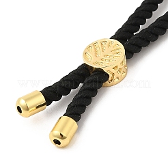 Серебряные браслеты из витого нейлонового шнура DIY-B066-03G-11