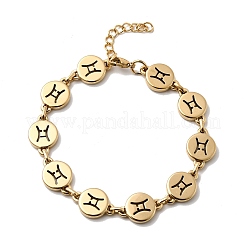 12 браслет-цепочка Constellations из нержавеющей стали 304 для женщин BJEW-I239-01G-09