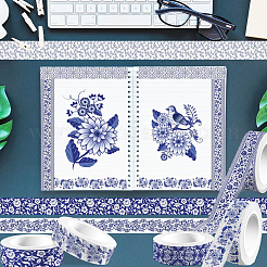 Selbstklebende Papierbänder mit Blumenmuster&nbsp;AJEW-WH20054-100