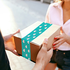 2 рулон двухцветной самоклеящейся упаковочной ленты БОПП AJEW-GO0001-98