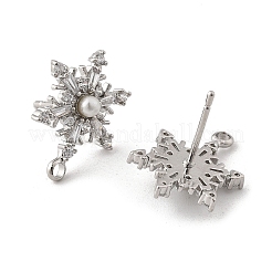 Латунные серьги-гвоздики из циркония KK-K371-34P