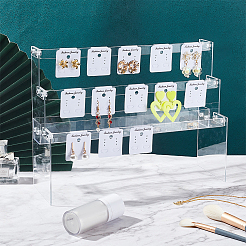 3-ярусные собранные акриловые подставки для серег EDIS-WH0006-53