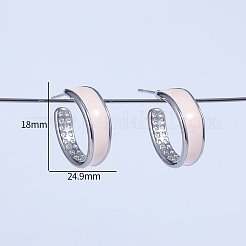 C-образные латунные серьги-гвоздики&nbsp;WV3521