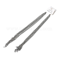 男女兼用 12mm 304ステンレススチールロープチェーンネックレス 1.7個  変色なし  ステンレス鋼色  17.72インチ（45cm）&nbsp;NJEW-H093-13P