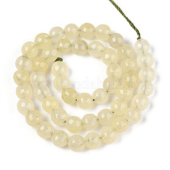 Окрашенные природные белый нефрит бисер пряди&nbsp;X-G-T139-8mm-60-13