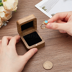 Coffrets cadeaux magnétiques avec anneau en bois&nbsp;CON-WH0086-146