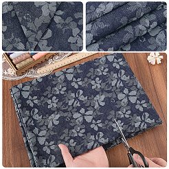 Tissus polycoton à motifs floraux&nbsp;DIY-WH0128-90B