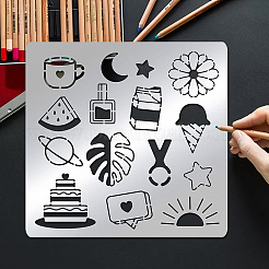 Трафареты для штампов из нержавеющей стали DIY-WH0279-107