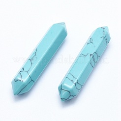 Синтетический зеленый бирюзовый без отверстия граненый G-G760-J09-02