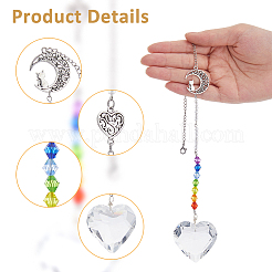 Стекло подвесные украшения HJEW-FH00032