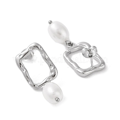 Серьги-гвоздики из пластика и нержавеющей стали 304&nbsp;EJEW-S227-03P