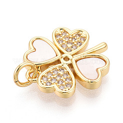 Латунные микропаве прозрачные подвески с фианитом&nbsp;KK-N268-16G