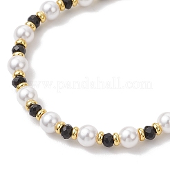 Браслеты из круглых бусин из ракушечного жемчуга и окрашенного натурального малайзийского нефрита для женщин BJEW-JB12031-02