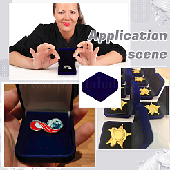 Бархатная упаковочная коробка для значков CON-WH0106-22