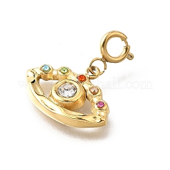 Подвеска из нержавеющей стали 304 со стразами&nbsp;STAS-H202-13G-02