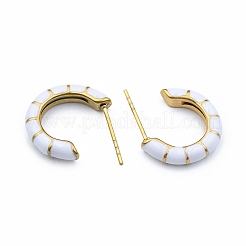 Aretes en forma de C con esmalte&nbsp;EJEW-N052-05C