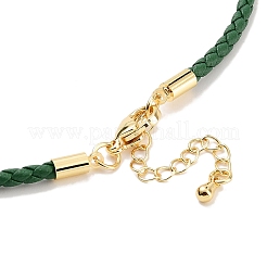 Изготовление плетеных круглых браслетов из искусственной кожи BJEW-H610-01G-16