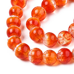 Светящиеся прозрачные бусины лэмпворк ручной работы нити LAMP-T017-04C