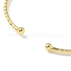 Браслет с открытой манжетой из латуни с покрытием из бисера для женщин BJEW-E073-07G