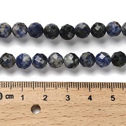 Природный содалит бисер нитей&nbsp;LS-G-RM2025-A19-7mm