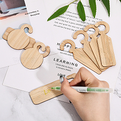40 шт. 4 пустых деревянных этикетки для растений AJEW-CA0003-79