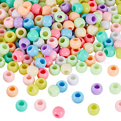 200шт непрозрачные акриловые европейские бусины&nbsp;SACR-TA0001-58