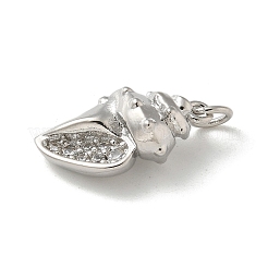 Латунные микропаве прозрачные подвески с фианитом&nbsp;LS-KK-U046-02P-06