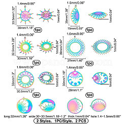 8 шт. 8 стиля ионного покрытия (IP) 201 подвески из нержавеющей стали&nbsp;STAS-DC0002-86