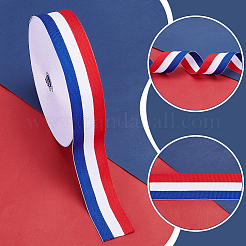 Лента в полоску из трехцветного полиэстера длиной 50 ярд.&nbsp;OCOR-WH0112-004A