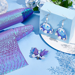 Лазерная ткань из искусственной кожи с рисунком рыбьей чешуи&nbsp;FIND-WH0110-262B