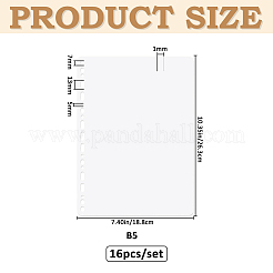 16 feuille intercalaire en plastique pour carnet de notes&nbsp;AJEW-FH0008-83A