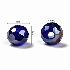 15 цветные гальванические стеклянные бусины&nbsp;EGLA-JP0002-02B-4mm