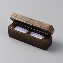 Boîtes de rangement rectangulaires en bois pour bagues de couple&nbsp;CON-WH0099-19B