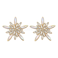 Серьги-гвоздики из нержавеющей стали 304 со стеклянными вставками для женщин EJEW-M095-16G