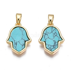 Veri pendenti in ottone placcato oro 18k&nbsp;KK-N233-171A-01B