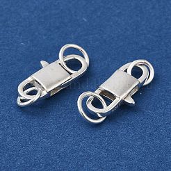 925スターリングシルバーカニカン  スタンプ925個付きの長方形  銀  14.5x7x3mm&nbsp;STER-D006-16S