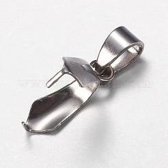 変色しにくい201ステンレススチール製アイスピックピンチベイル  ステンレス鋼色  13x11~14x4.7~5mm  穴：3.5x6mm  インナー：9x13mm  ピン：0.3x0.6mm&nbsp;STAS-F149-23P-B
