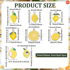 40 шт. 8 стиля подвески из сплава эмали и смолы&nbsp;ENAM-ME0001-56