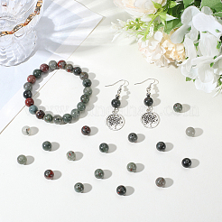 2 starnds нити натуральных африканских бусин из кровавика G-SP0001-27