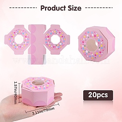 Картонные коробки для пончиков с шестигранной головкой&nbsp;CON-WH0019-18A