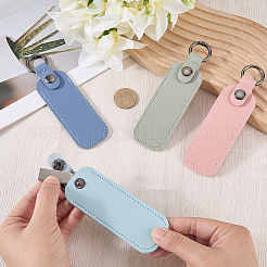 4 Stück kleine USB-Stick-Aufbewahrungstasche aus PU-Leder mit Daumenverschluss&nbsp;AJEW-CL0002-61A