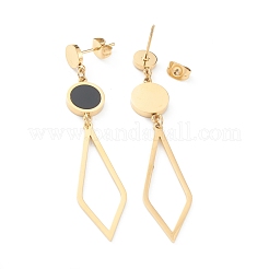 Boucles d'oreilles à tige en acier inoxydable 304 avec placage ionique (IP)&nbsp;EJEW-P191-08