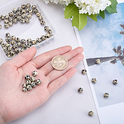 Естественно далматин яшмы камень шарик нити&nbsp;G-OC0001-54