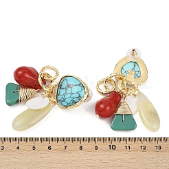 Треугольные серьги-гвоздики из пластикового сплава&nbsp;EJEW-Q035-01G