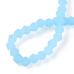 Fili di perle di vetro smerigliato imitazione giada&nbsp;EGLA-A039-J2mm-MD03