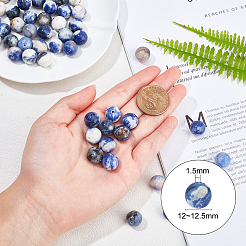 Естественно содалит круглых бусин пряди&nbsp;G-OC0001-91